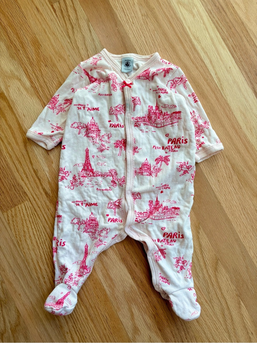 Petit Bateau footie one-piece, 3m